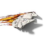 3D duvar çıkartması "Star Wars" Millennium Falcon, LED-IŞIK