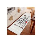 3D ELSE HALI Kitchen Yazılı Desenli Tezgah Önü Kaymaz Taban Yıkanabilir Yolluk Mutfak Halısı