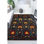 3D ELSE HALI Otantik Etnik Vintage Kilim Desenli Dekoratif Kaymaz Yıkanabilir Spor Saçaklı Halı Ds-37