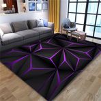 3D geometrik kaymaz alan halısı yatak odası, oturma odası, ofis için, kare optik illüzyon halı, görüş kapanı tasarımı, koridor ve paspas için modern paspas