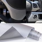 3d Gri Silver Tırtıklı Hava Kanallı Karbon Folyo 152cmx30cm