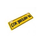 3D Hediye Dünyası Çok Şekilsin Ya Yazılı Sarı Dekor Plaka Vantuzlu Cam Süsü 22x7.5cm