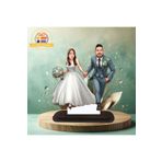 3D Hediye Dünyası Gelin Damat Karikatür Biblo Masa Üstü
