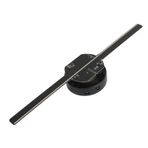 3D Hologram Fan, 2 Bıçak 1250 RPM 100-240V Uygulama LED Yasak Kontrolü Mağazalardaki Tatil Etkinliklerinin Görüntülenmesi Için 32 Mm (AB fişi)