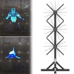 3D Hologram Fan 50CM 3D Hologram Projektör 1X3 Video Duvarı, Hologram Projektör Reklam Ekranı Reklam, Sergi, Mağaza, Bar, Parti İçin