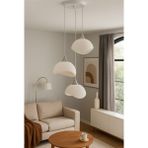 3D Iskandinav Tarz Salon Oturma Odası Beton Avize(Plastik) - Beyaz