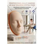 3D Kalıcı Makyaj Pratik Yüzü, Silikon Microblading Kaş Dudak Eğitim Mankeni 723165