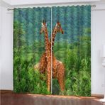 3D Karartma Perdesi At Tasarımı 140 x 100 cm Isı Yalıtımlı Enerji Tasarruflu Gürültü Azaltma Yatak Odası Oturma Odası Çocuk Odası için Mükemmel %100 Polyester