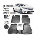 3D Kauçuk Paspas Toyota Corolla 2013 Ve Sonrası Uyumlu Siyah