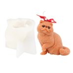 3d Kedi Silikon Kalıp - Ayaklı Kedi Dayanıklı Mum Kalıpları,Şamdan Epoksi Kalıpları Yapımı İçin Diy Kalıp Mum Yapımı Kalıpları Ev Dekoru. Gusengo