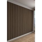 3D Koyu Ahşap Çizgili Panel Duvar Kağıdı – Tek Parça, Özel Ölçü, Kolay Uygulama, 200 x 100