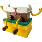 3D Layer Craft Dekoratif - Sevimli Süngerbob Temalı Bulaşık Süngerliği