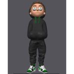 3D Layer Craft Morty Urban Figür 20 cm Büyük Boy Rick And Morty Figür