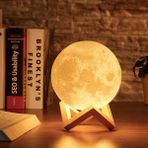 3D LED 15 cm Ay Aydınlatma Şarj Edilebilir Gece Lambası