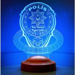 3D Led 3 Boyutlu Lamba Polis Hediyesi Kişiye Özel