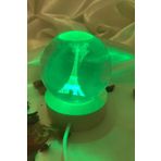 3D Led Işık Cam Küre Kristal Küre Dekoru Gece Lambası Çok Işıklı Ahşap Eyfer Kulesi 6 cm