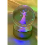 3D Led Işık Cam Küre Peri Renkli Pilli 6 Cm Melek