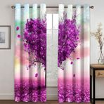 3D Love Heart Karartma Perdeleri, Çocuk Odası için, Yalıtımlı Termal Perde, 140 x 200 cm, Güzel Büyük Ağaç Tasarımı, Oturma Odası ve Yatak Odası için Enerji Tasarruflu Gölgeler