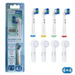3d Maxcare - 3 Boyutlu Temiizlik Oral-b Uyumlu Diş Fırçası Başlığı + Fırça Koruma Kapağı