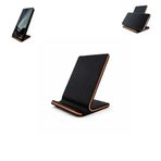 3D Özel Üretim Telefon Standı Telefon Tutucu Masaüstü vb. İçin Özel Tasarım (Ebat: 10,3 cm x 6,9 cm x 7 cm) (Siyah - Bakır)