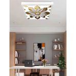 3D Papatya LED Avize, Salon Avize Modelleri, 60X60 Kare Estetik Görünüm, 60WATT Güçlü Işık Doğal LED - Beyaz