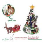 3D Puzzle Maket Noel Baba Ve Yılbaşı Ağacı .