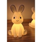 3D SerArt Tavşan Tealight Çocuk Gece Lambası Pilli Mum Dahil 12 Cm