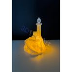 3D SerArt Tealight Deniz Feneri Pilli Mum Dahil 12cm x 9cm x 9cm