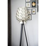 3d Sergi Lambader - Tripod Lambader - Dekoratif Ahşap Lambader Bej