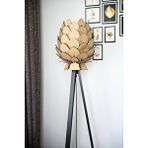 3d Sergi Lambader - Tripod Lambader - Dekoratif Ahşap Lambader Kahverengi