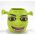 3D Shrek Tasarımı Porselen Kupa Bardak - 0 - Siyah