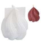 3D Spiral Mum Kalıbı Asudaro Epoksi Reçine Şekilli Mumlar, Sabun, Çikolata, Muffin, Mousse, Pasta için Top Fondan Süslemeleri Geometrik Mum Formu