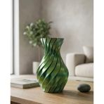3D Spiral Yeşil Vazo Modern Tasarım Dekoratif Ev Aksesuarı