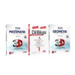 3D TYT Matematik ve Geometri ile AKM Dil Bilgisi 3 Kitap Soru Bankası Seti