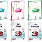 3D ve Üçdörtbeş TYT Fen Bilimleri Soru Bankası Seti 6 Kitap