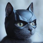 3D Vikings Batcat maskesi - Kediler için eğlenceli siyah yarasa maskesi, Cadılar Bayramı veya günlük eğlence için evcil hayvan kostümü