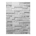 3D White White Gerçek Taş Görünümlü Duvar Kağıdı(5m2)