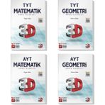3D Yayınları 2022 TYT AYT Matematik Geometri Soru Bankası Seti (4 Kitap)