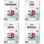 3D Yayınları 2022 TYT Matematik Fizik Kimya Biyoloji Soru Bankası Seti (4 Kitap)
