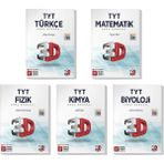 3D Yayınları 2022 TYT Türkçe Matematik Fizik Kimya Biyoloji Soru Bankası Seti (5 Kitap)