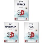 3D Yayınları 2022 TYT Türkçe Matematik Fizik Soru Bankası Seti (3 Kitap)