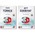 3D Yayınları 2023 TYT AYT Türkçe Edebiyat Soru Bankası Seti hologramlı (2 Kitap)