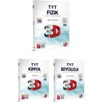 3D Yayınları 2023 - TYT Fizik - Kimya - Biyoloji Soru Bankası 3'lü Set
