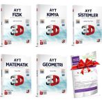 3D Yayınları 2024 AYT Sayısal Soru Bankası Matematik - Geometri - Fizik - Kimya - Sistemler - TYT Deneme