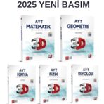 3D Yayınları Ayt Matematik-Geometri-Fizik-Kimya-Biyoloji Soru Bankaları Set 2026 5kitap