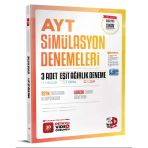 3D Yayınları AYT Simülasyon Denemeleri 3 Adet Eşit Ağırlık Deneme 2025 2026 Yeni Baskı Sezon