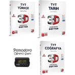 3D Yayınları Tyt Türkçe-Tarih-Coğrafya Video Destekli Defter Seti Kronometre Hediyeli