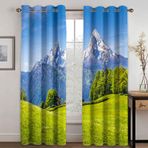 3D Zürafa Desenli Termal Karartma Perdeleri Çocuk Odası için Modern Kuşgözü Pencere Dekorasyonu Oturma Odası ve Mutfak için 2 Panel Seti Her biri 100x140 cm