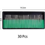 3Danlu 30 Adet 30 Adet/takım Elektrikli Alaşımlı Manikür Nail Art Matkap Uçları Seti Manikür Freze Alaşım Taşlama Kafası Pedikür Tırnak Matkap Uçları Araç Takımı (Yurt Dışından)