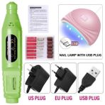 3Danlu B-3 Abd Plug Cnhıds Tırnak Setleri Kitleri Profesyonel Tırnak Ekipmanları Parlatma Makinesi Elektrikli Matkap Mini Uv LED Kurutma Lambası Manikür Araçları (Yurt Dışından)